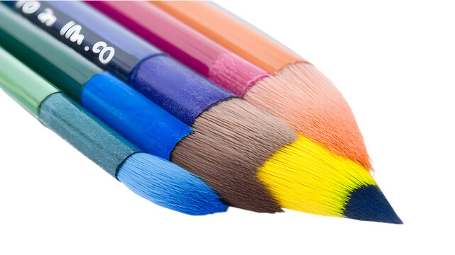 Artistic drawing tools creative studio image of colored pencils indoor close-up perspective