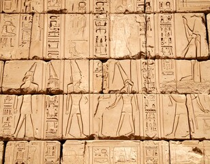 Ancient Egyptian wall carvings