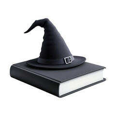 Enchanted book with a classic witch's hat on top