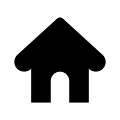 House Silhouette Vector Icon Illustration