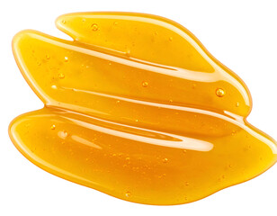 Golden honey smear isolated on transparent background