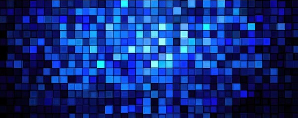 Fototapeta premium Abstract blue mosaic of varied intensity