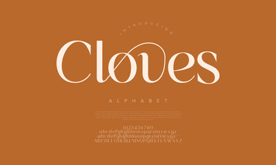 Cloves Modern Elegant Serif Alphabet Font