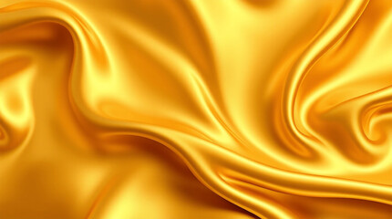 Fototapeta premium Elegant Abstract Golden Silk Liquid Background with Glossy Folds