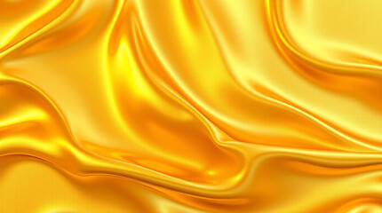 Fototapeta premium Elegant Abstract Golden Silk Liquid Background with Glossy Folds