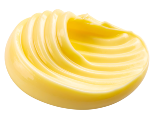 Smear of melted butter isolated on transparent background