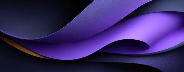 Abstract waves of deep purple and bronze