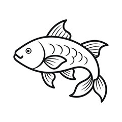 vector illustration of a fish