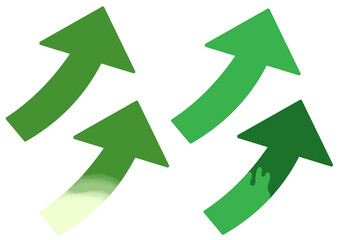 Slowly pointing up arrow (4 colors, green, matcha)