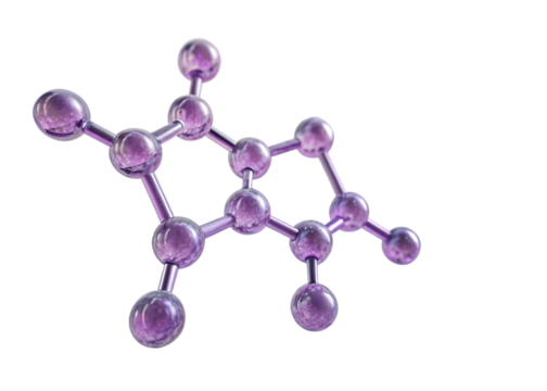 purple beads isolated on white