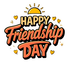 Fototapeta premium vibrant and cheerful greeting design celebrating friendship day with bright elements and sun