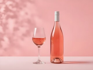 “Rosé Elegance: Minimalist Charm in Pink Tones”
