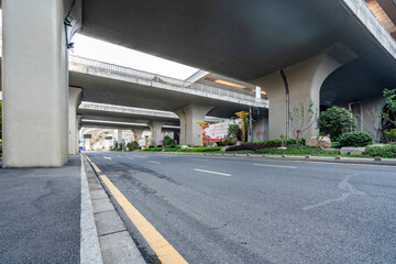 Empty urban road background
