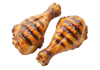 Grilled Chicken Drumsticks: A Delicious Meal Isolated on Transparent Background