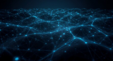 Abstract Blue Network Connection Background