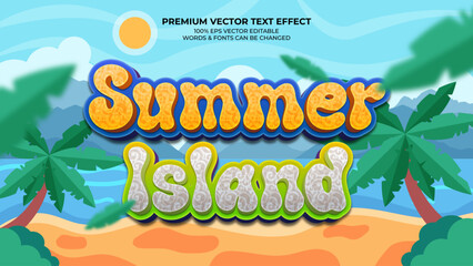 Summer island text effect