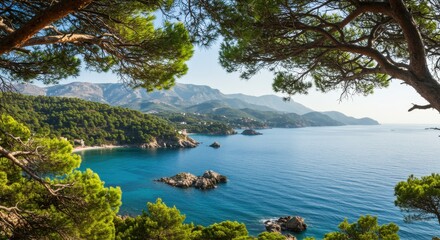Obraz premium Panoramic Coastal Landscape