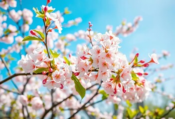 Obraz premium Joyful summer scene with delicate cherry blossoms, cherry blossom, summer