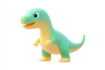 Naklejka premium 3D cartoon wireframe dinosaur vector illustration in blue and gold with isometric view on white background high detail ultra definition