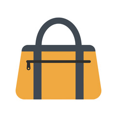 Yellow duffel bag vector illustration gym travel sports luggage weekend holdall athletic gear accessory isolated eps graphic