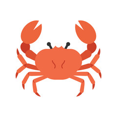 Orange crab illustration seafood marine life ocean creature crustacean isolated vector graphic