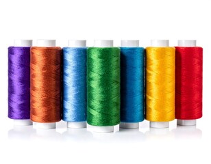 Colorful spools of thread