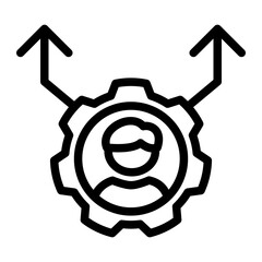 Career Growth Training icon from the Hiring icon collection (Outline Style)