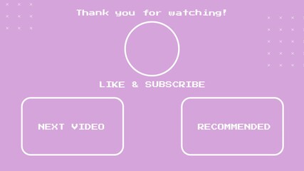 Minimal Aesthetic Outro Animation with Like and Subscribe For End Screen Videos