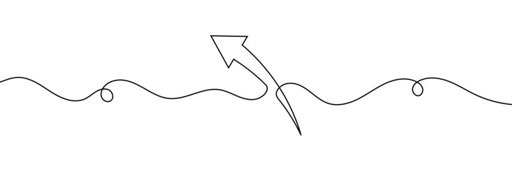 continuous line drawing undo arrow symbol. abstract line art illustration .Eps 10.Vector background .