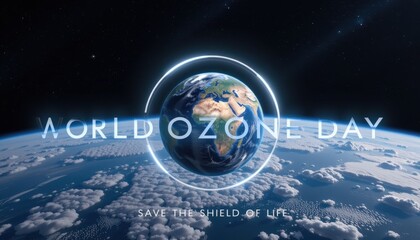 Earth From Space with Ozone Preservation Graphics