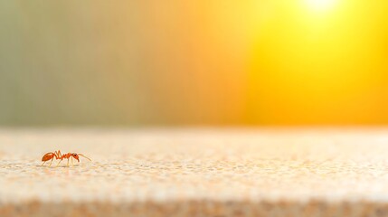 Obraz premium Tiny seashell rests on a textured surface under warm sunlight