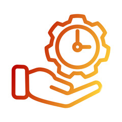 Productive Work Schedule icon from the Hiring icon collection (Outline Gradient Style)