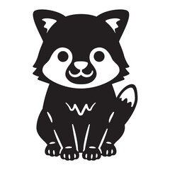 Obraz premium タヌキのシルエット