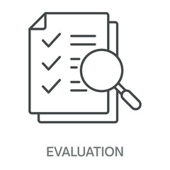 Evaluation Simple Style Design Outline Symbol Illustration