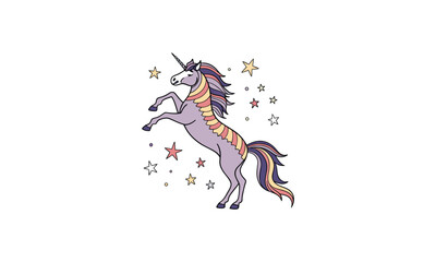 Obraz premium Cosmic Dancing Unicorn