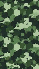 Abstract camouflage pattern of hexagons (1)