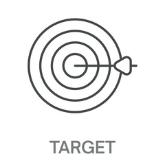 Target Simple Style Design Outline Symbol Illustration