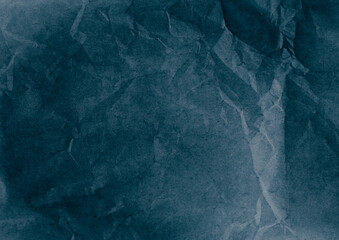 Obsolete texture. Gray parchment background. Dark weathered uneven paper. Old crumpled rough art black sheet abstract defocused page.