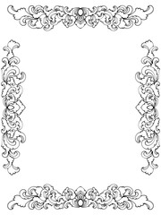 frame with floral ornament