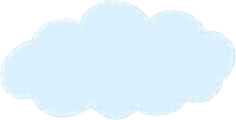 Soft Blue Cloud Illustration – Cute Pastel Cartoon Sky Element for Kids, Weather Icon, Nursery Wall Art and Digital Design