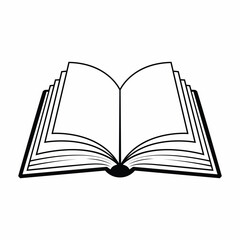 Open book illustration showcasing knowledge and learning with blank pages ready for text and illustrations educational concept ideal for back to school themes