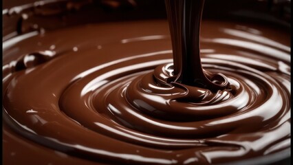 Melted chocolate swirls