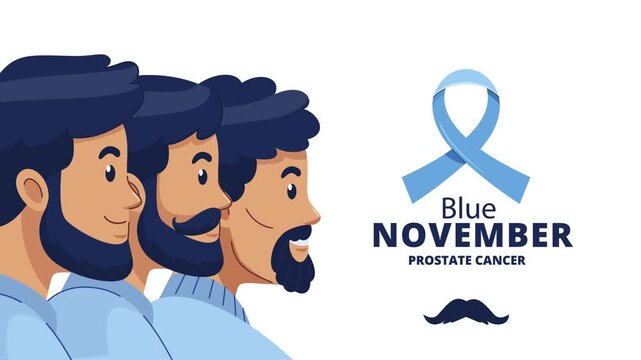 Men's Health Awareness Month colorful motion graphics seamless loopable text animation on white or black background great for awareness for men's health awareness month in june