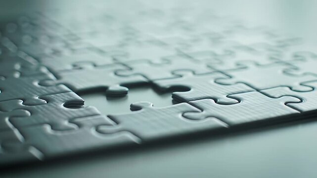 Hand Holding Puzzle Piece To Complete Silver Puzzle Game For Solution Finding Concept