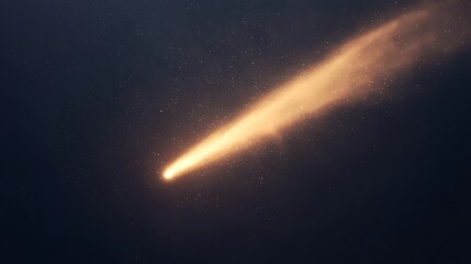 Fiery meteor streaking across a dark night sky