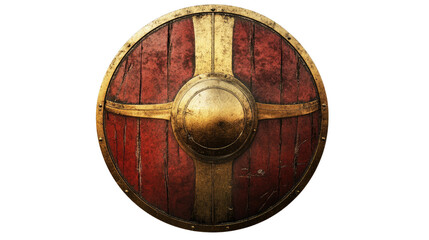 Fototapeta premium Spartan shield on white background