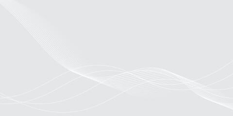White abstract background with flowing particles. White and gray Digital futuristic technology concept background.