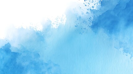 Blue Watercolor Background with Soft Textures and Abstract Artistic Patterns