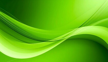 Abstract flowing green shapes