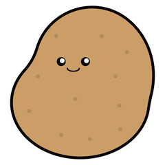 Fototapeta premium じゃがいも キャラクター イラスト かわいい